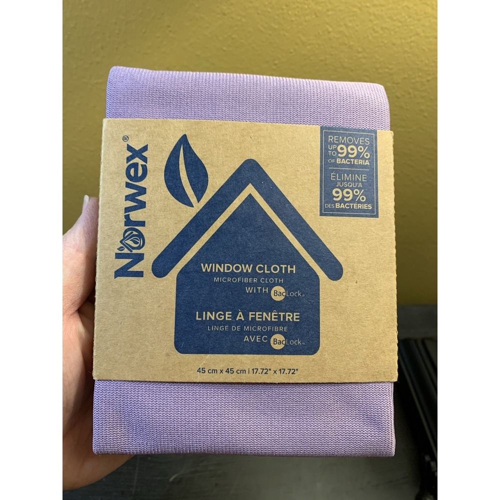 Norwex Window Cloth‎ Purple Microfiber Cloth With BacLock